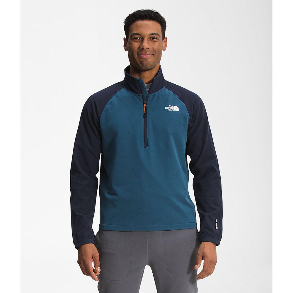 The North Face Tekware® ¼ Zip Ανδρικα Μπουφάν Fleece - Σκουρο Μπλε / Μπλε (NKAO65937)